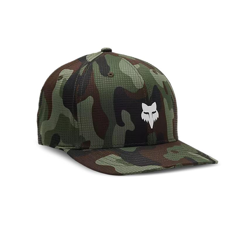 fox Fox Head Camo Tech Flexfit Hat  Green Camouflage