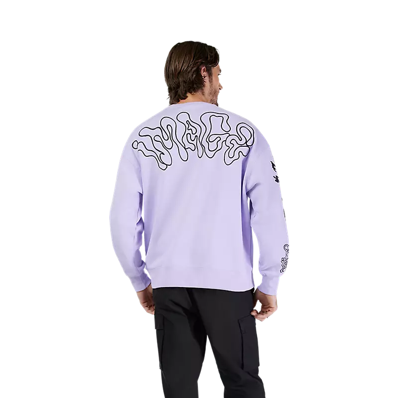 Fox Hello Future Oversized Crew Sweatshirt Lilac