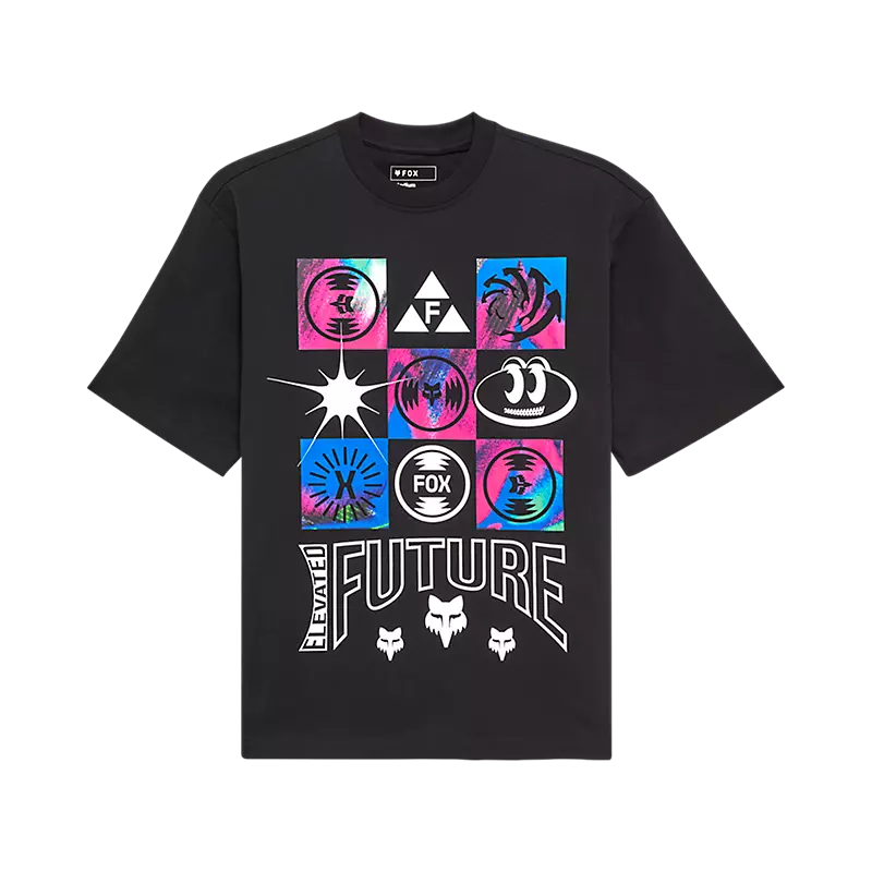 fox Image Cosmo Oversized Tee Black