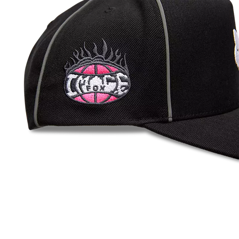 Fox Image Cosmo Snapback Hat Black