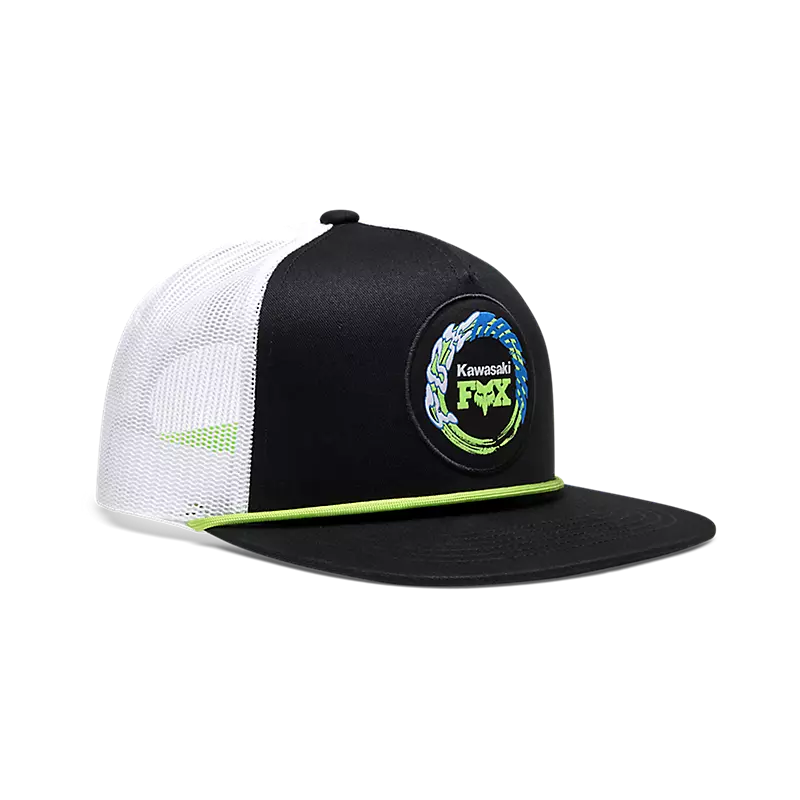 fox Kawasaki Snapback Hat  Black