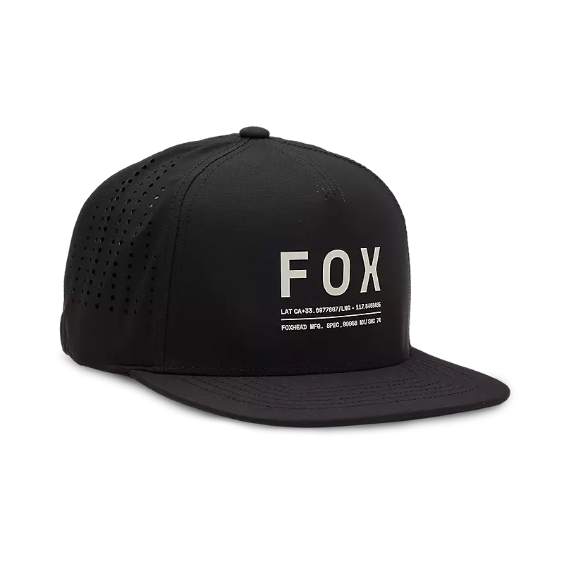 fox Non Stop Tech Snapback Hat  Black
