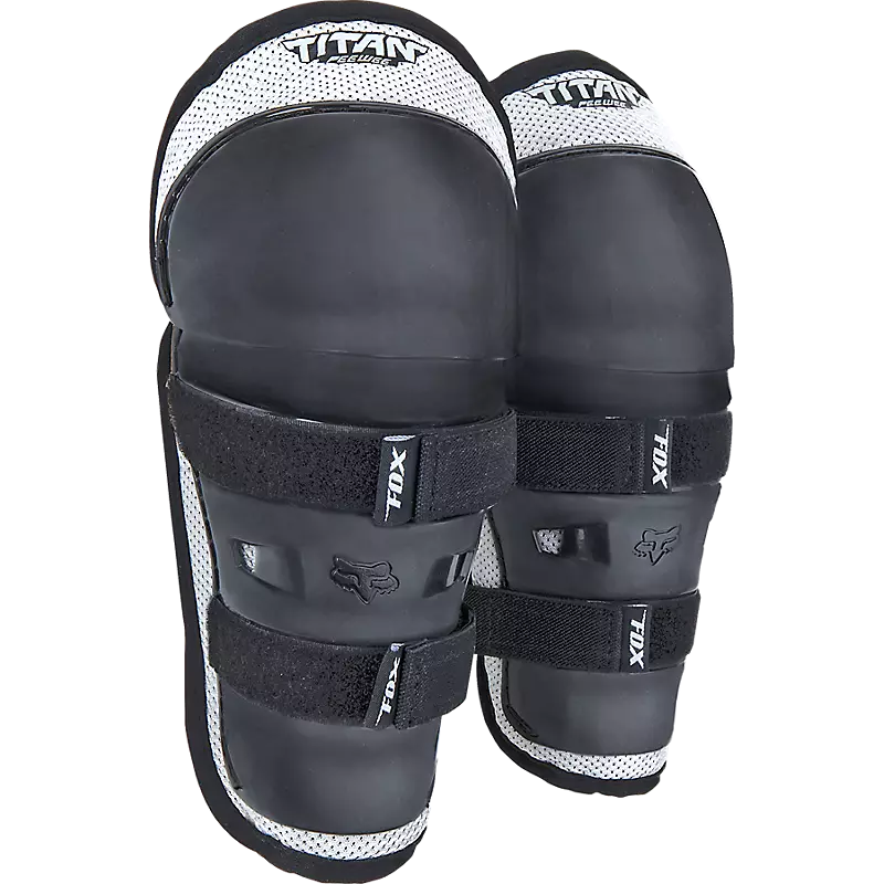 fox Peewee Titan Knee/Shin Pads Black/Silver