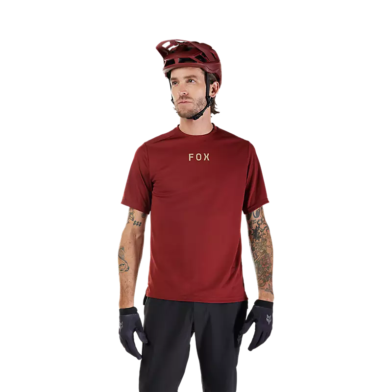 Fox Ranger Wordmark Jersey  Rust Brown