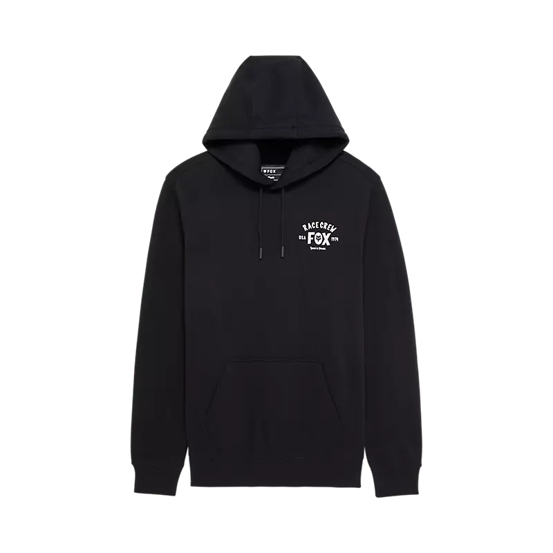 fox Slogan Pullover Hoodie Black