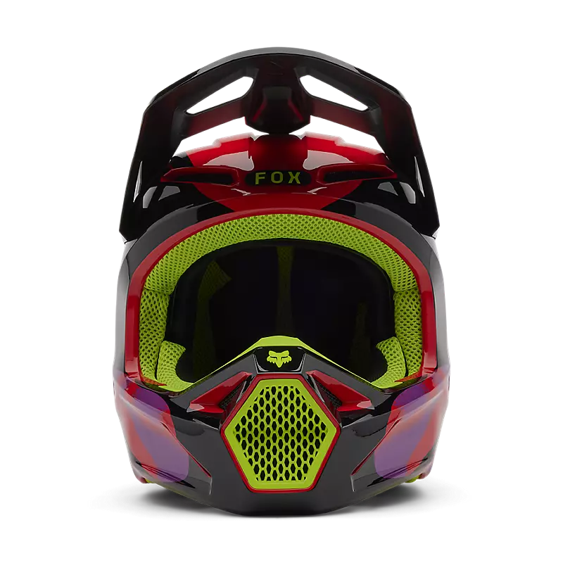 Fox V1 Emotion Helmet Fluorescent Red