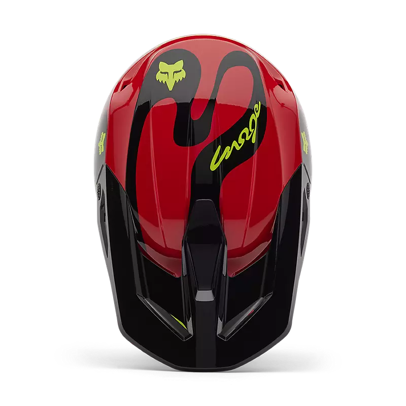Fox V1 Emotion Helmet Fluorescent Red