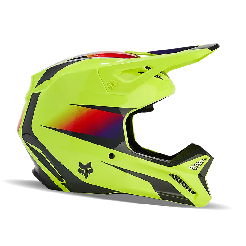 fox V1 Flora Helmet Yellow
