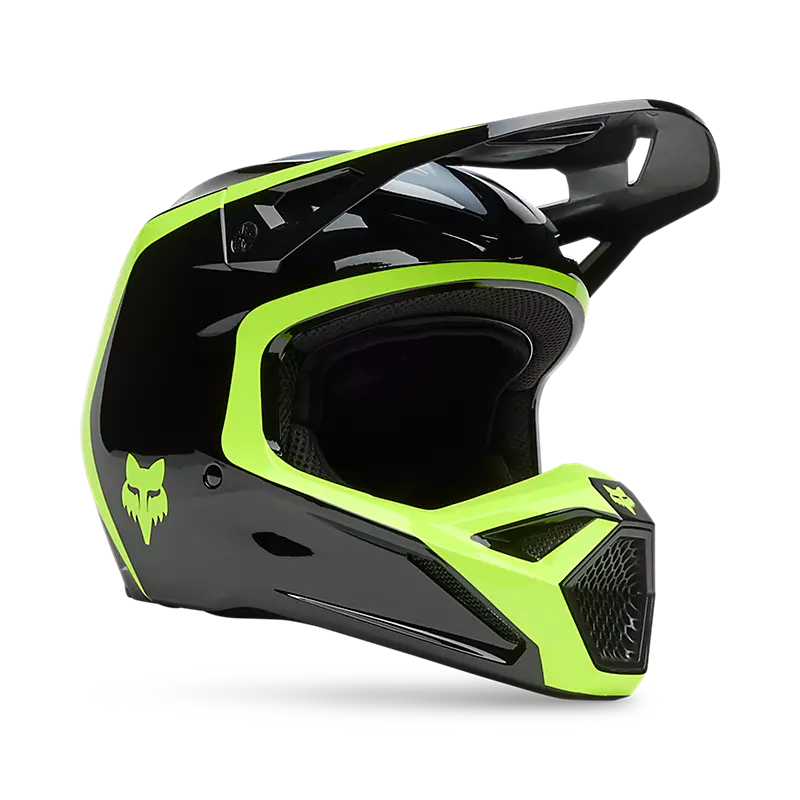 Fox V1 Flow Helmet Black/Yellow