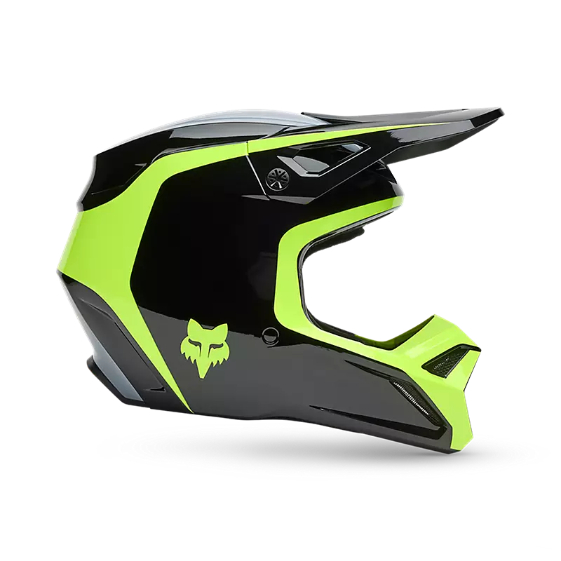 fox V1 Flow Helmet Black/Yellow