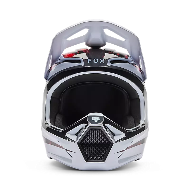 Fox V1 Kairos Helmet White/Florescent Red