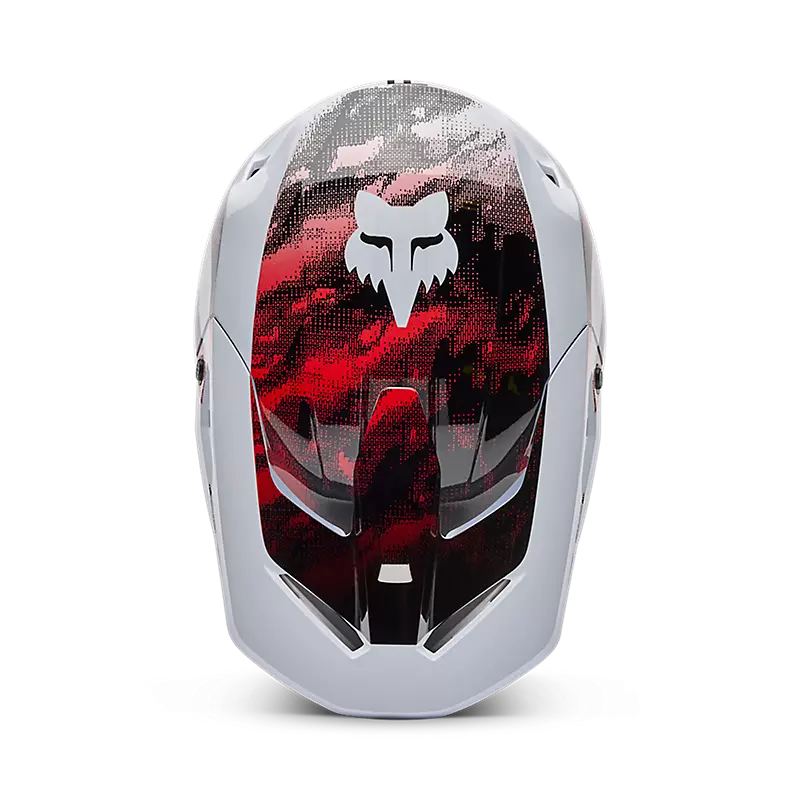 Fox V1 Kairos Helmet White/Florescent Red