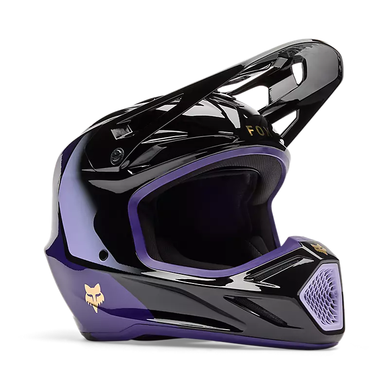 Fox V3 Drip Helmet Black/Purple