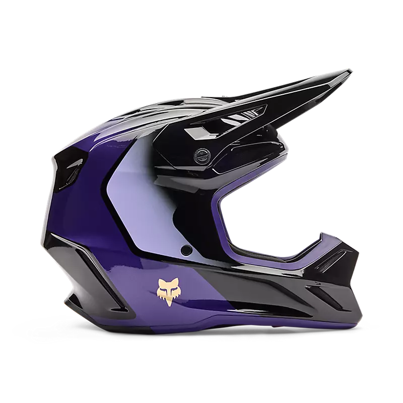 fox V3 Drip Helmet Black/Purple