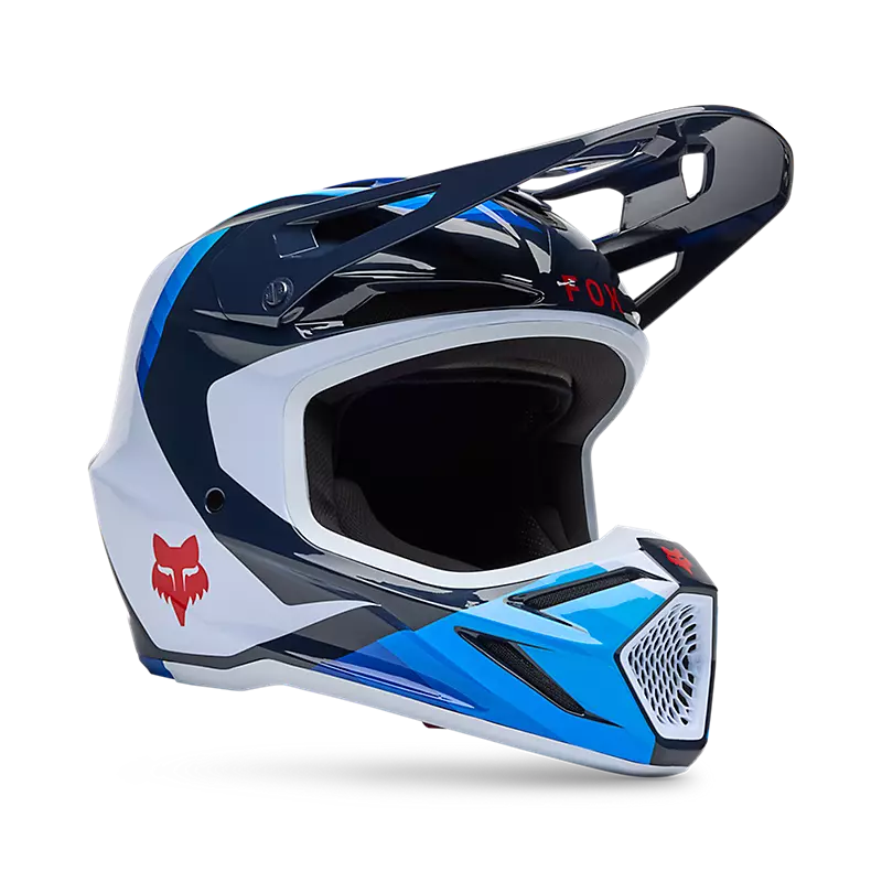 Fox V3 Fade Helmet White/Blue