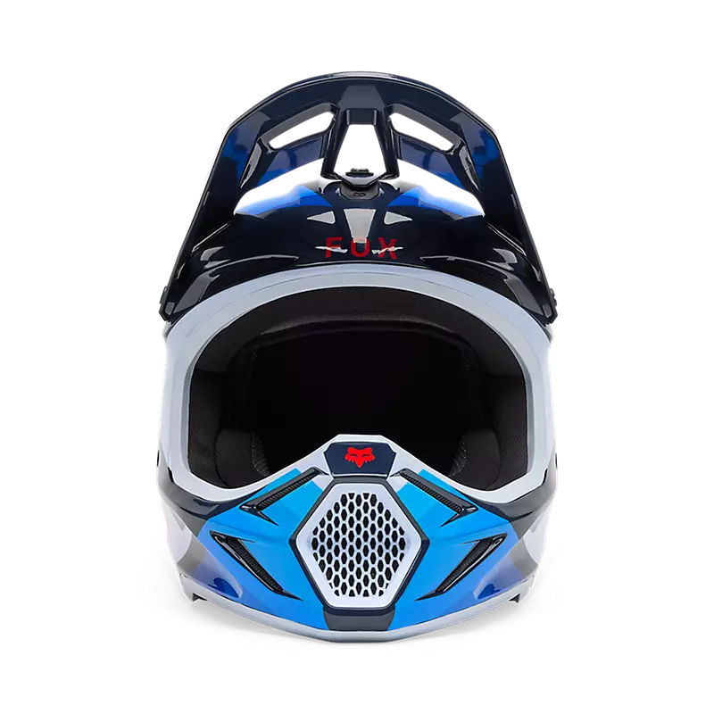 Fox V3 Fade Helmet White/Blue