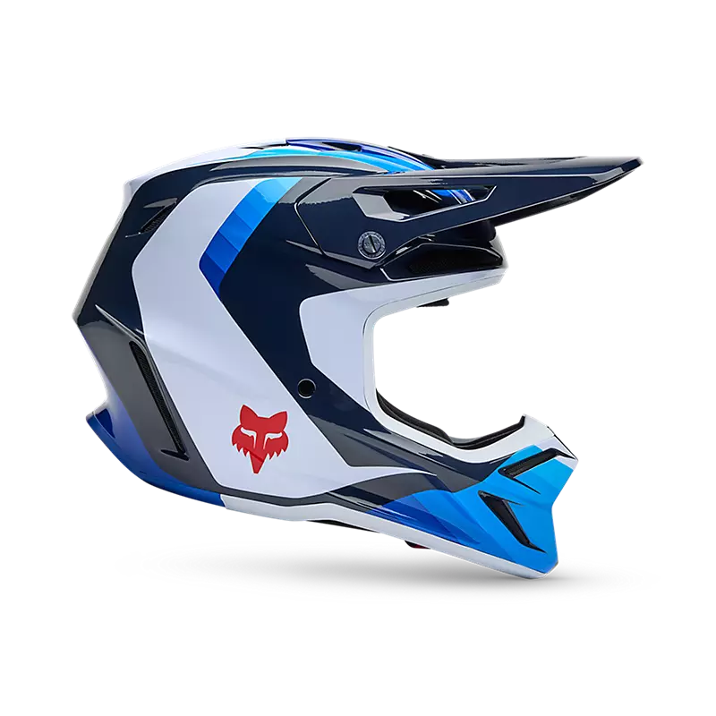 fox V3 Fade Helmet White/Blue
