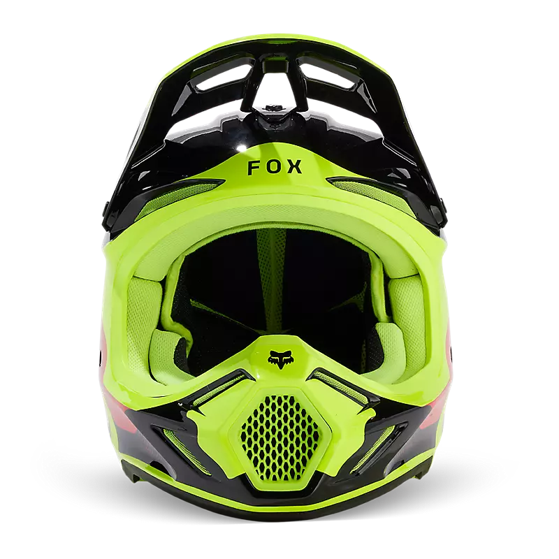 Fox V3 Revise Helmet Red/Yellow