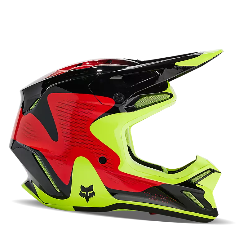 fox V3 Revise Helmet Red/Yellow
