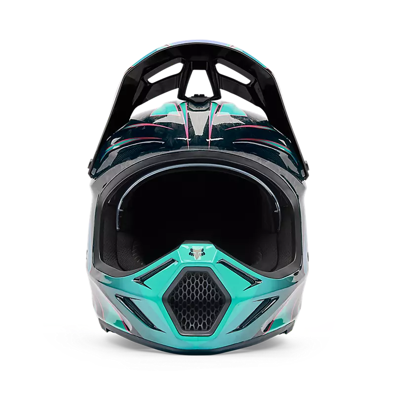 Fox V3 RS Canvas Helmet Aqua Blue