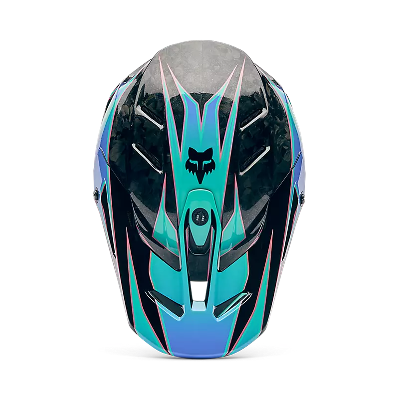 Fox V3 RS Canvas Helmet Aqua Blue