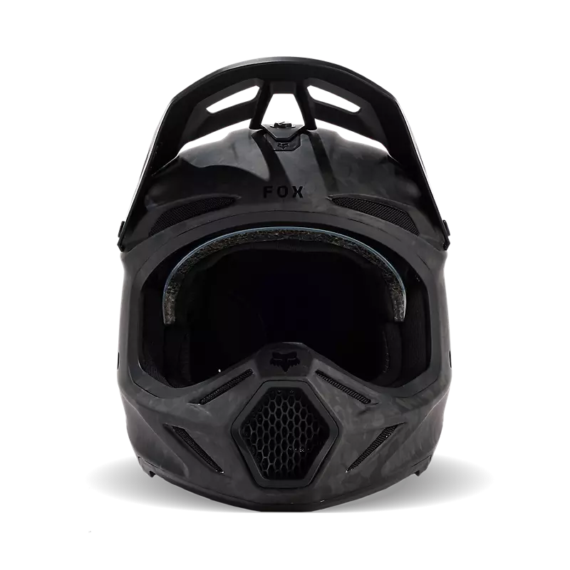 Fox V3 RS Carbon Solid Helmet Matte Black