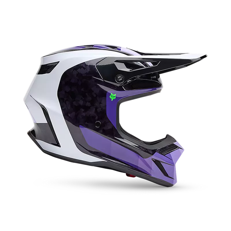 fox V3 RS Grid Helmet Black/Purple