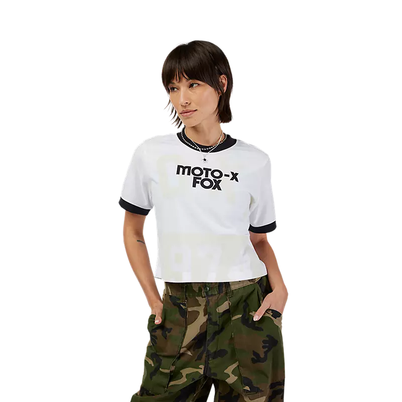 Fox Womens Circa 74 Ringer Tee White