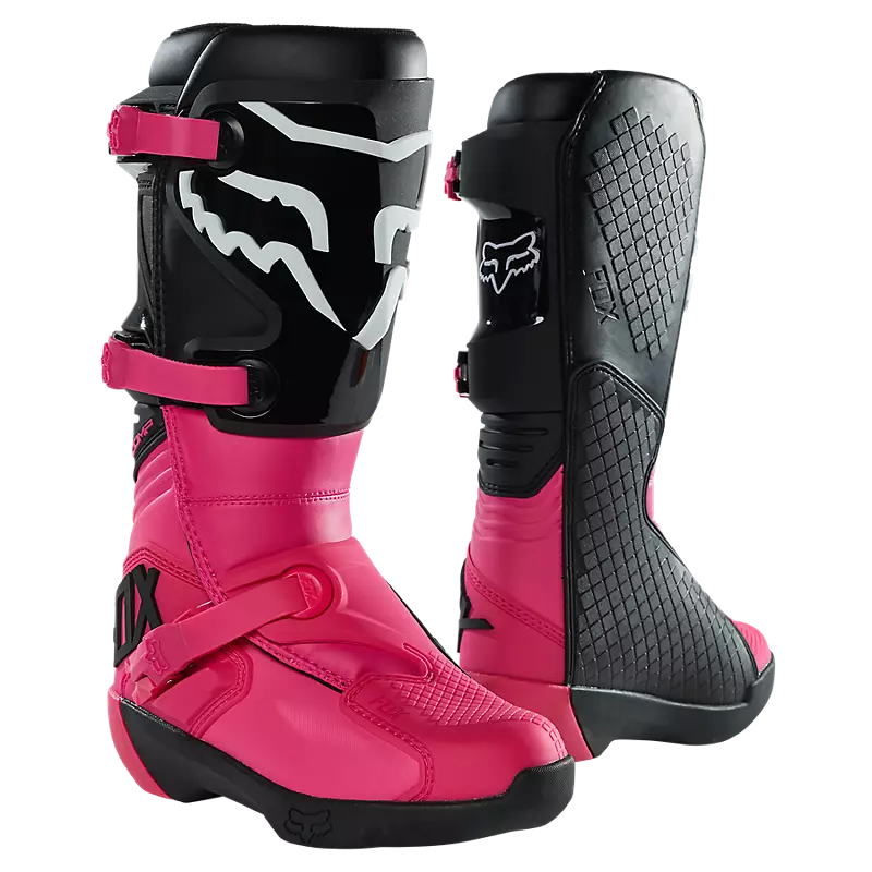fox Womens Comp Boots Black/Pink