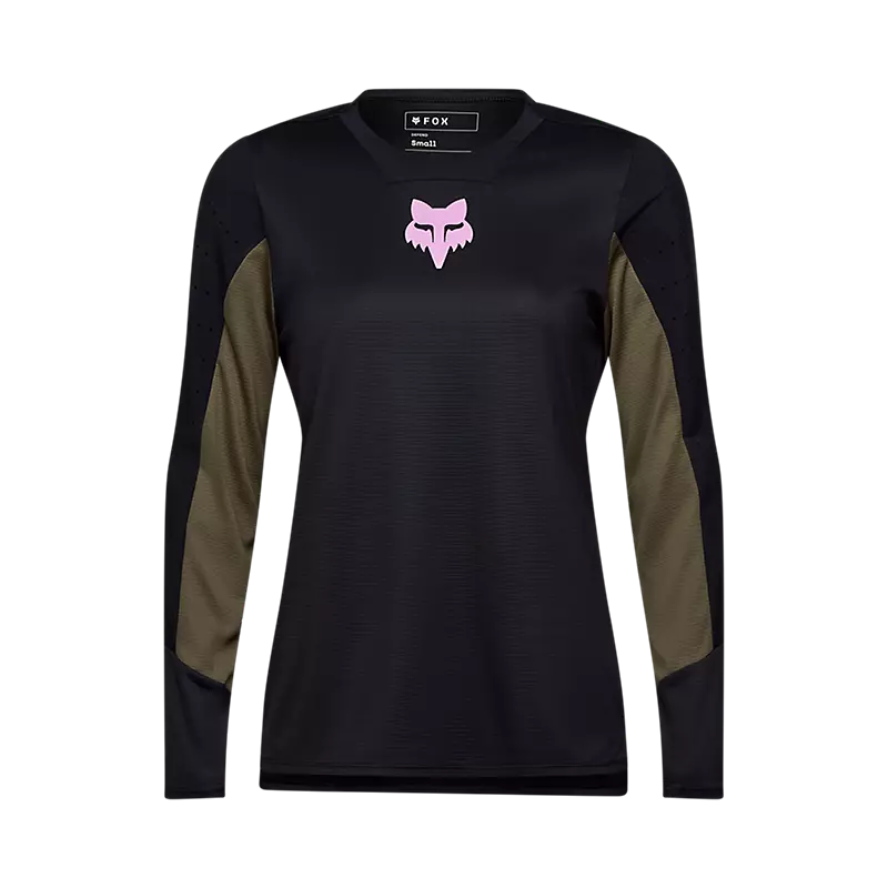 fox Womens Defend Park Long Sleeve Jersey Black