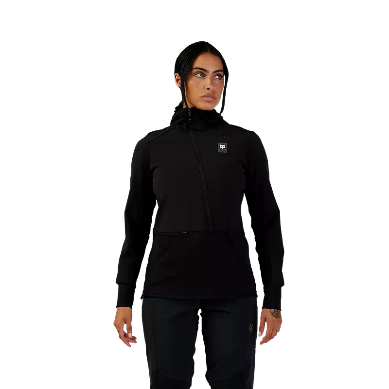 Fox Womens Defend Thermal Hoodie  Black