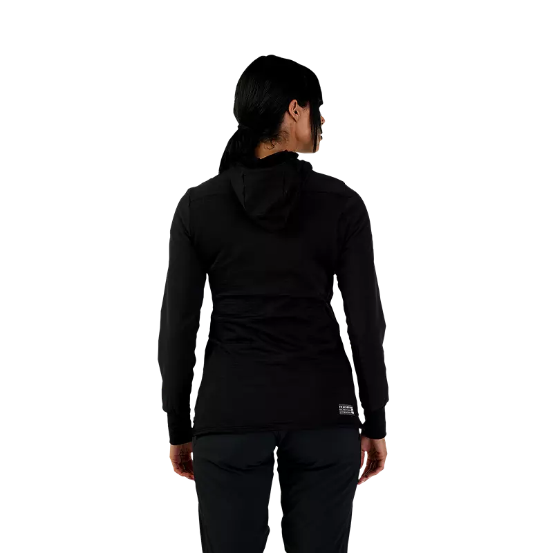 Fox Womens Defend Thermal Hoodie  Black