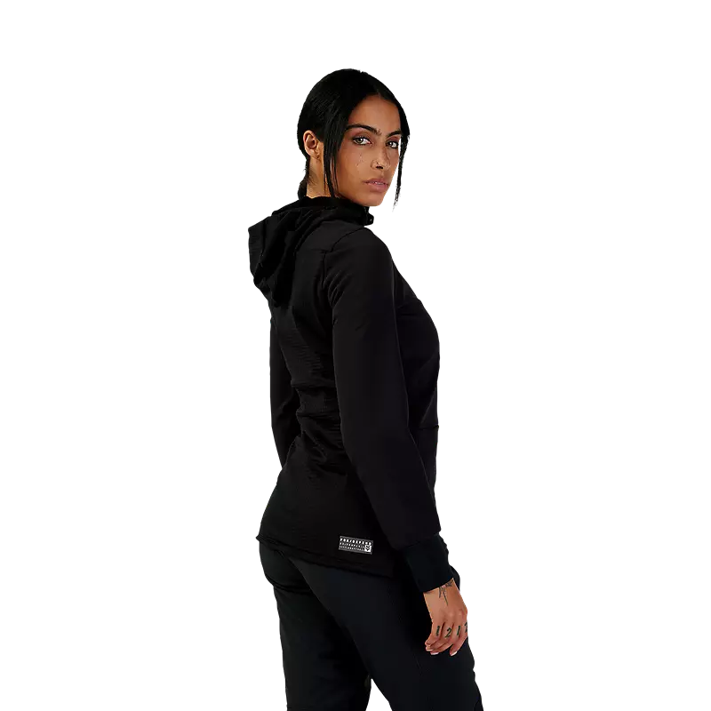 Fox Womens Defend Thermal Hoodie  Black