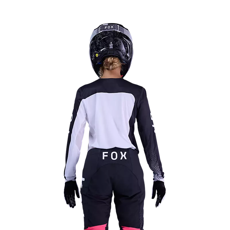 Fox Womens Flexair Fracture Jersey White/Black