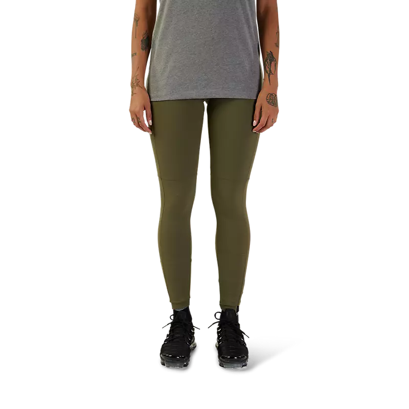 fox Womens Lukanoe Thermo Leggings Olive Green