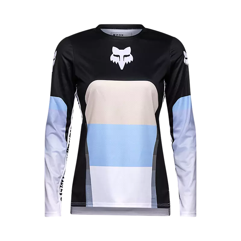 fox Womens Ranger Grid Long Sleeve Jersey Black