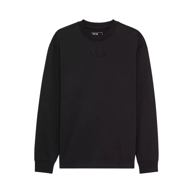 fox Wordmark Oversized Long Sleeve Tee Black