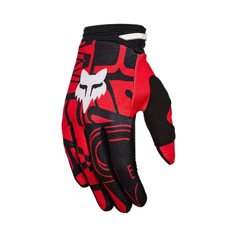 fox Youth 180 Race Spec Gloves Fluorescent Red