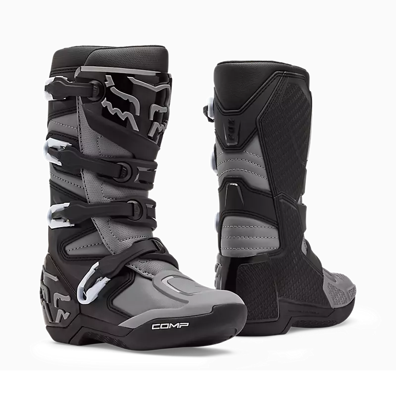 fox Youth Comp Boots Black/Grey