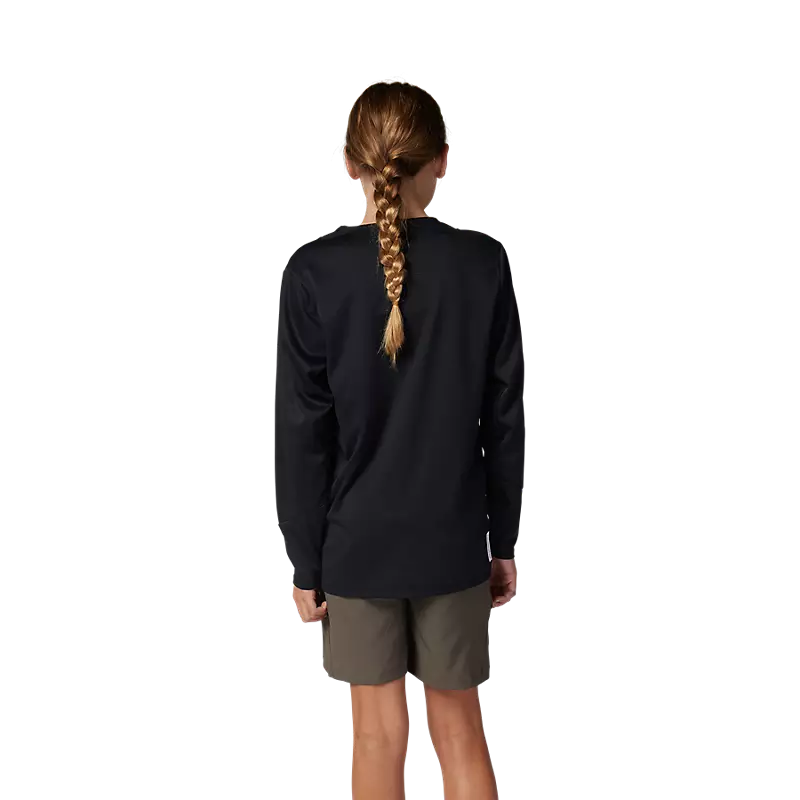 Fox Youth Defend Long Sleeve Jersey  Black