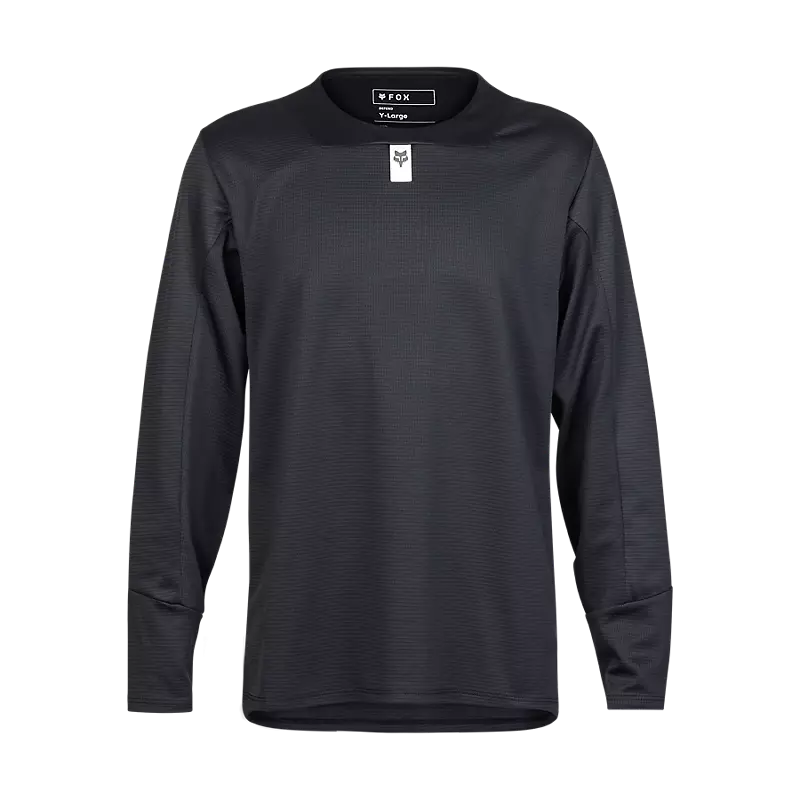 fox Youth Defend Long Sleeve Jersey  Black