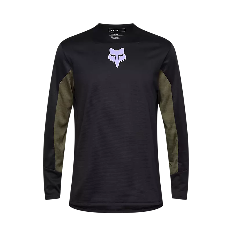 fox Youth Defend Park Long Sleeve Jersey Black