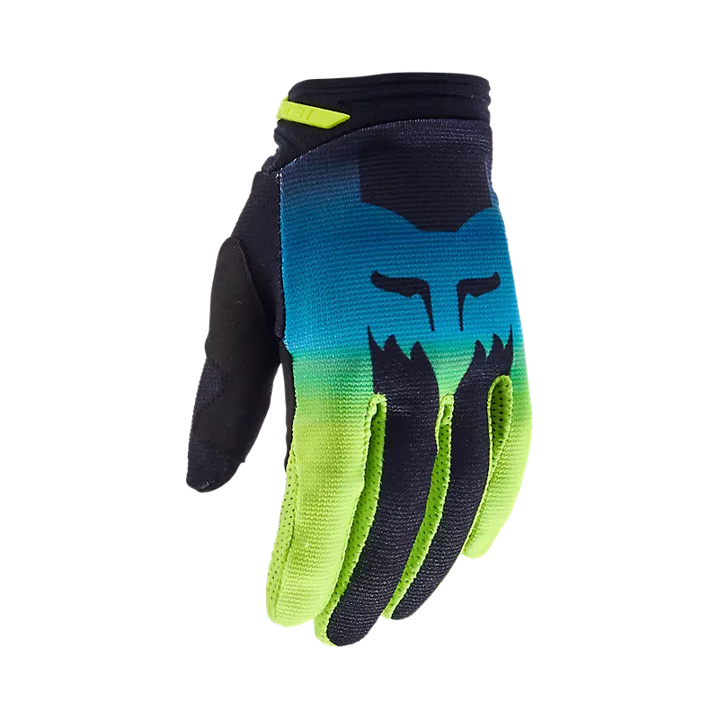 fox Youth Girls 180 Flora Gloves Black/Yellow