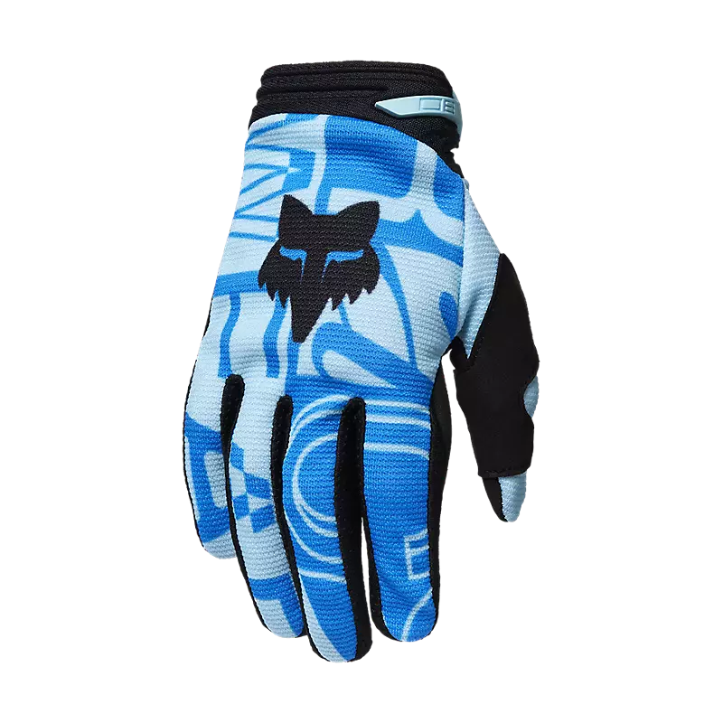 fox Youth Girls 180 Race Spec Gloves Light Blue