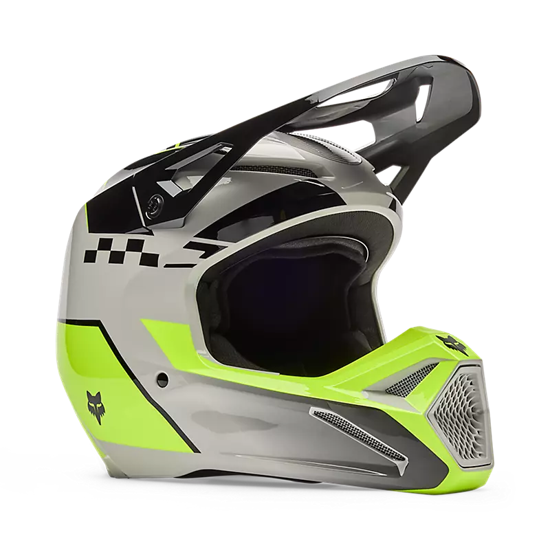 Fox Youth V1 Collect Helmet Grey/Yellow