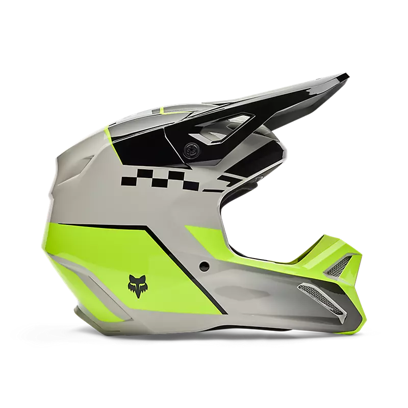 fox Youth V1 Collect Helmet Grey/Yellow