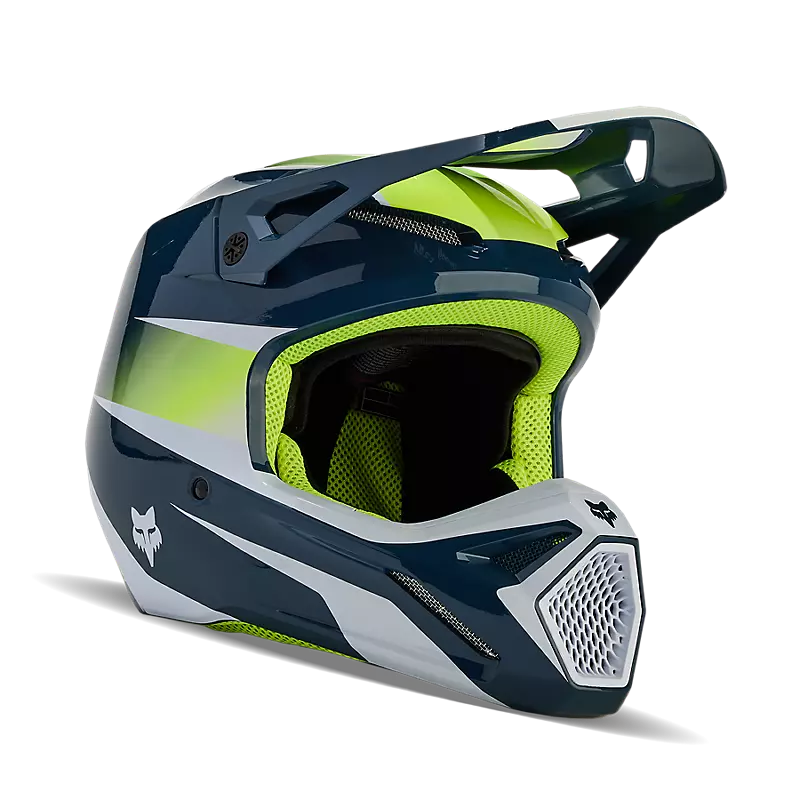 Fox Youth V1 Flora Helmet Dark Indigo Blue