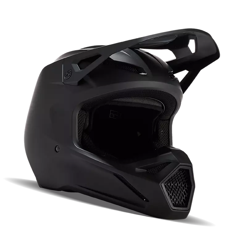 Fox Youth V1 Matte Black Helmet  Matte Black