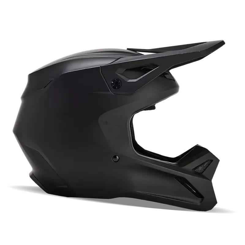 fox Youth V1 Matte Black Helmet  Matte Black