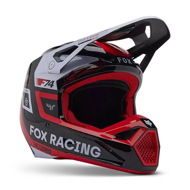 Fox Youth V1 Race Spec Helmet Fluorescent Red